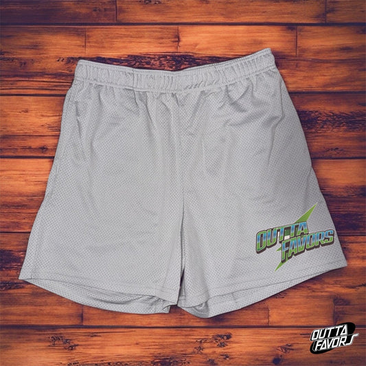 Outta Favors Grey Mesh Shorts