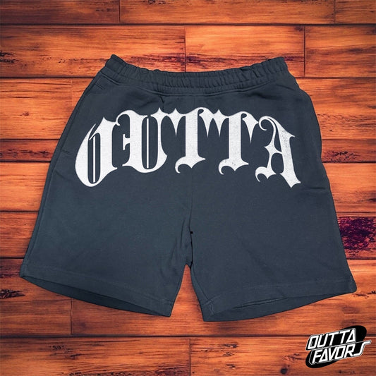 Outta Favors Black "Outta" Shorts