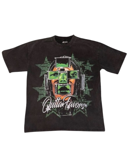 Outta Favors "Green Coded" Wash Tee