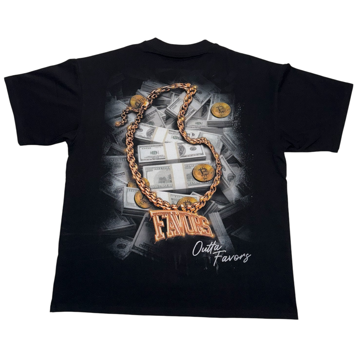 Gold "Outta" Chain Tee