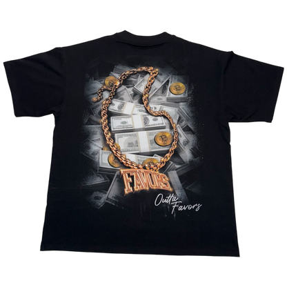 Gold "Outta" Chain Tee