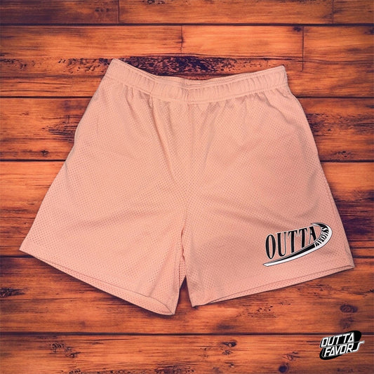 Outta Favors Peach Mesh Shorts
