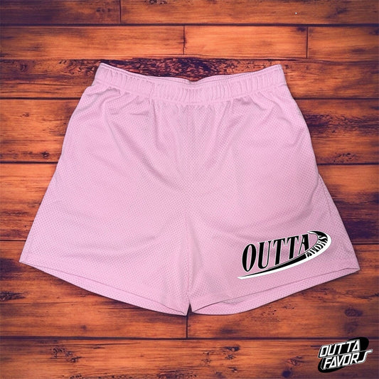 Outta Favors Pink Mesh Shorts