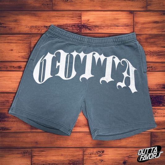 Outta Favors Vintage Wash Gray Shorts