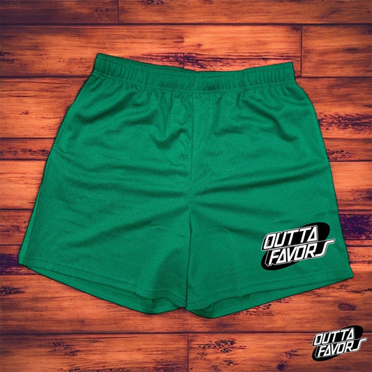 Outta Favors Forest Green Mesh Shorts