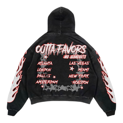 Fire Red OG Vintage Washed Pullover Hoodie