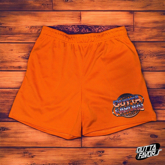 Outta Favors Orange Mesh Shorts