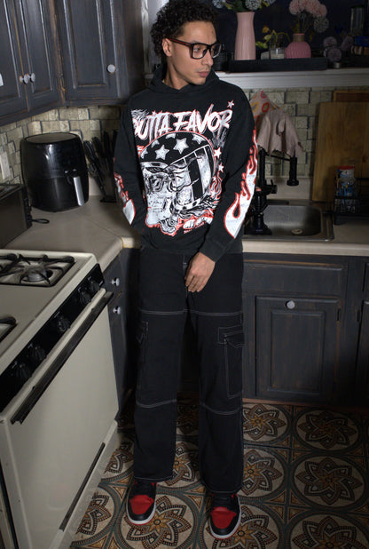 Fire Red OG Vintage Washed Pullover Hoodie