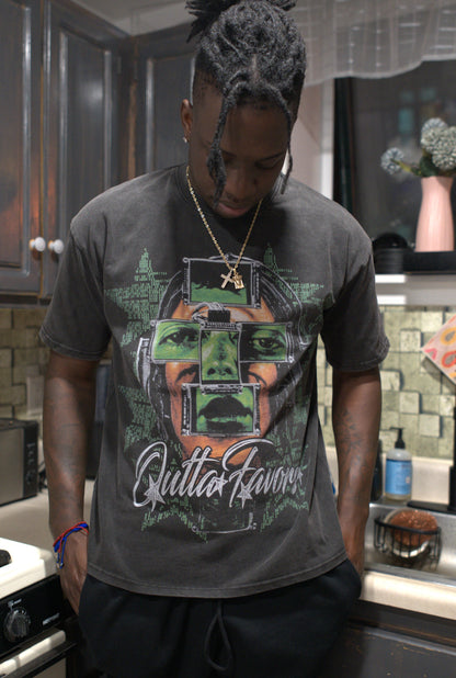 Outta Favors "Green Coded" Wash Tee