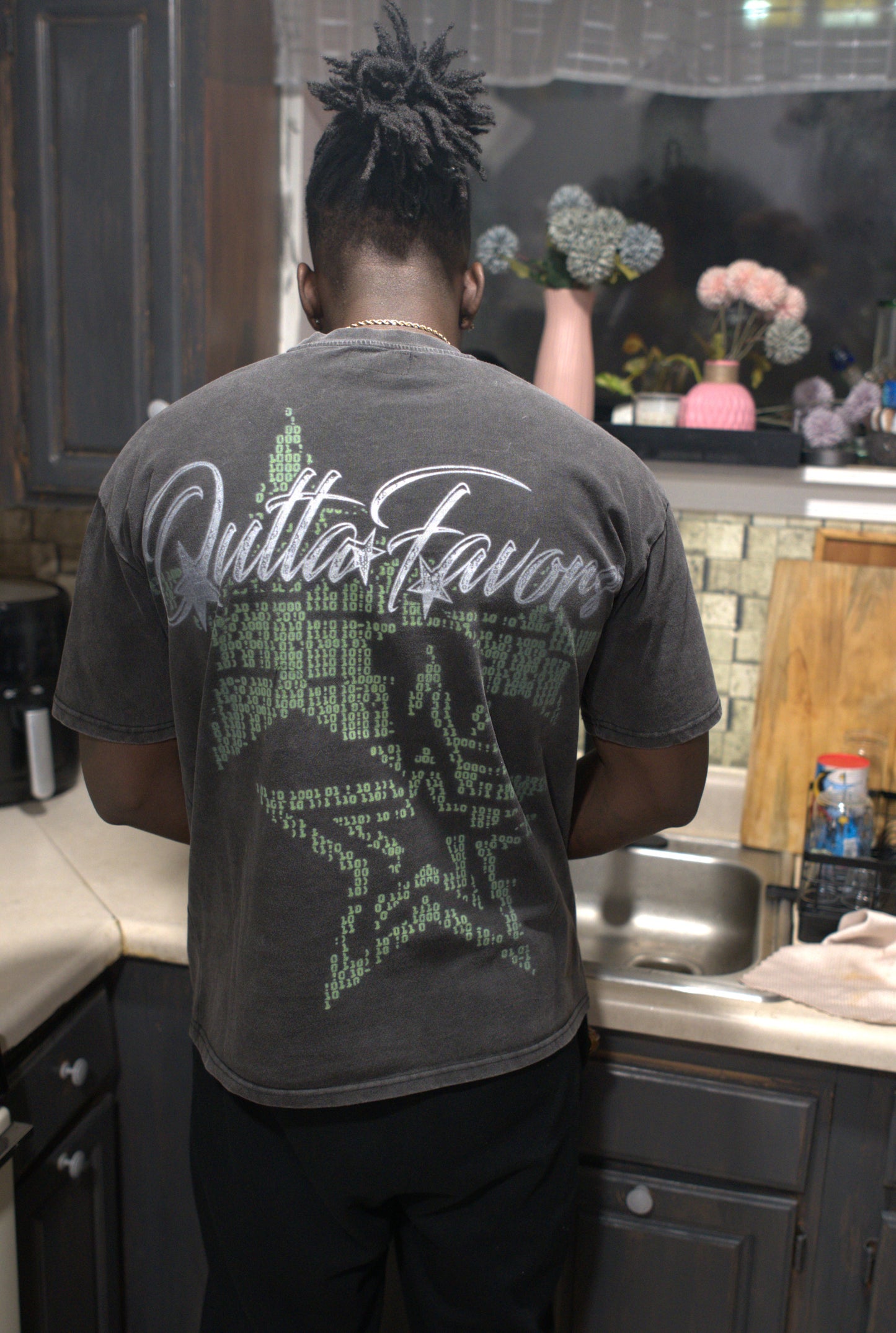 Outta Favors "Green Coded" Wash Tee