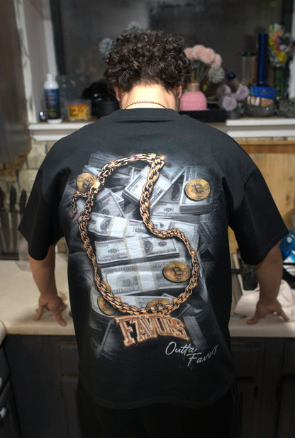 Gold "Outta" Chain Tee