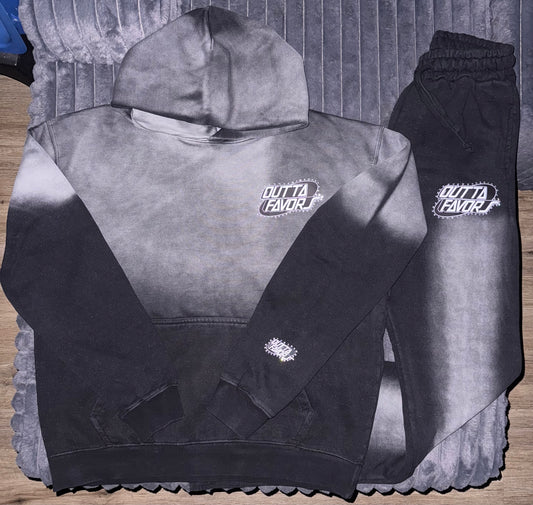 Outta Favors Midnight Black Sun Washed Sweatsuit (Set)
