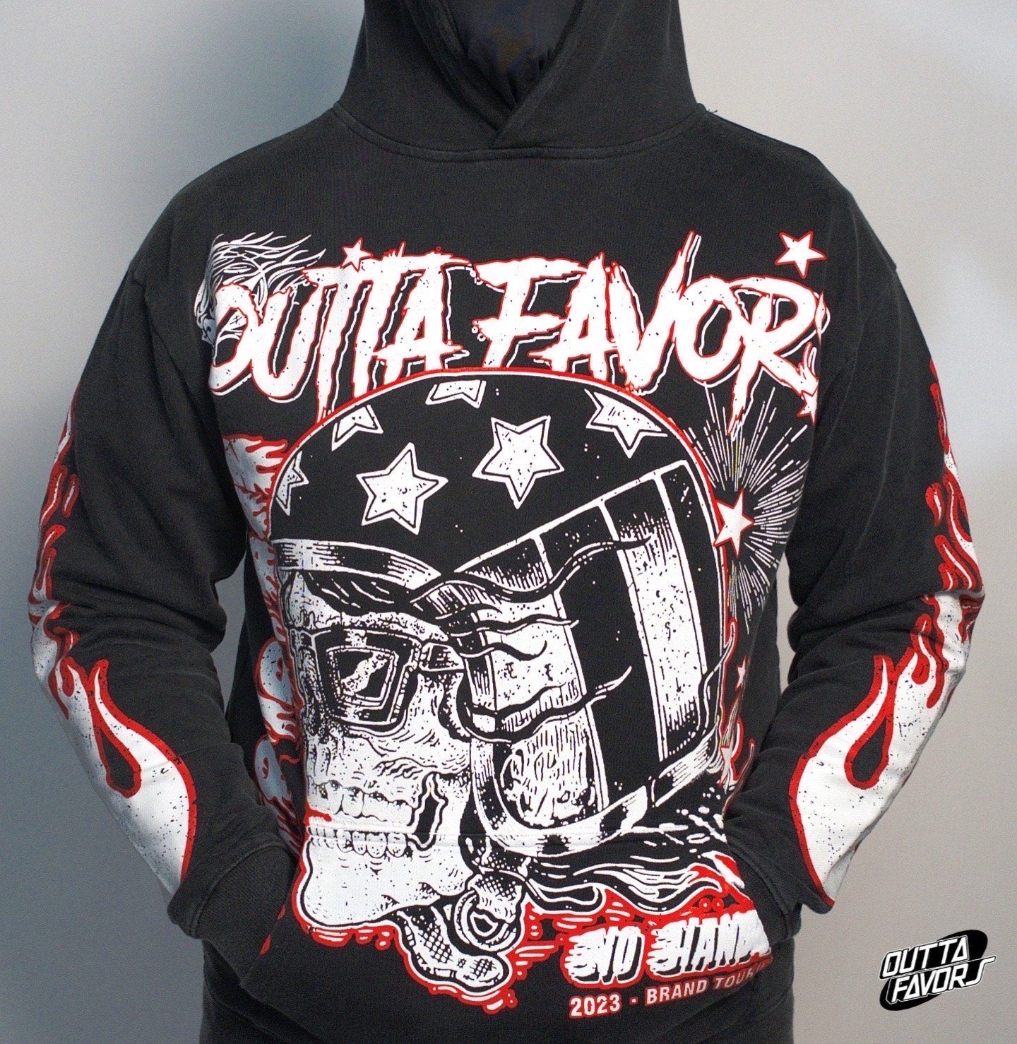 Fire Red OG Vintage Washed Pullover Hoodie