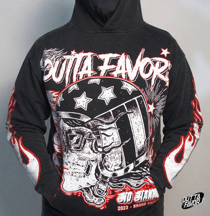 Fire Red OG Vintage Washed Pullover Hoodie